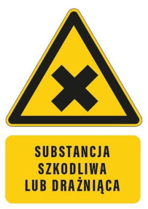 Tabliczka Substancja Szkodliwa Lub Drażniąca 20x30