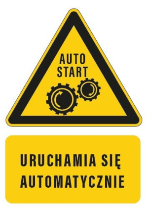 Tabliczka Start Uruchamia Się Automatycznie 20x30