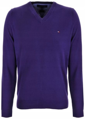 Sweter męski TOMMY HILFIGER w serek Premium Cotton