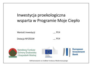 Tabliczka MOJE CIEPŁO 30x42 A3