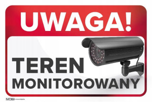 TABLICZKA 40x30 teren monitorowany kamera