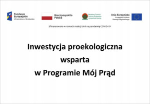 Tabliczka A3 30x40 PCV - Inwestycja MÓJ PRĄD -