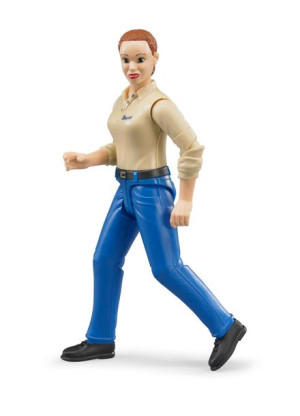 BRUDER Figurka kobiety białej w niebieskich dżinsach 60408