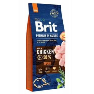 BRIT Premium ByNature SPORT KURCZAK Karma Psa 15kg