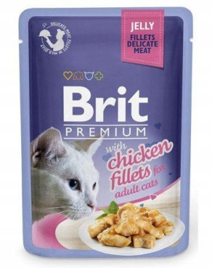 BRIT PREMIUM CAT Jelly Fillets Chicken 85g Kurczak