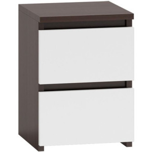 Szafka Nocna Komoda Sypialnia N-2 Wenge-biały Top