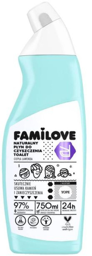 Płyn do czyszczenia toalet Ciepła Lawenda 750 ml Naturalny żel WC Familove