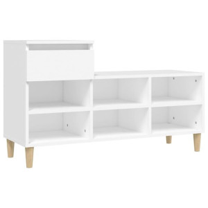 Półka na buty, biały, 102x36x60 cm, materiał drewnopochodny