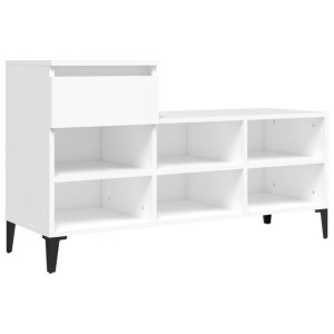 Półka na buty, biały, 102x36x60 cm, materiał drewnopochodny