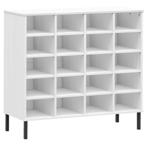 Szafka na buty OSLO, metalowe nóżki, biała, 95x35x87 cm