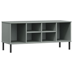 Szafka na buty OSLO, metalowe nóżki, szara, 106x35x45 cm
