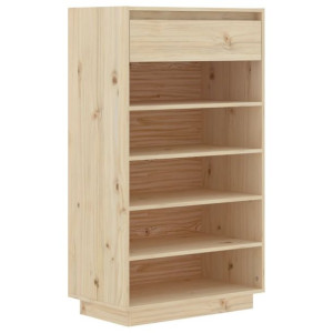 Szafka na buty, 60x34x105 cm, lite drewno sosnowe