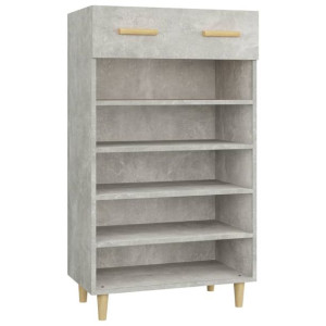 Szafka na buty, szarość betonu, 60x35x105 cm