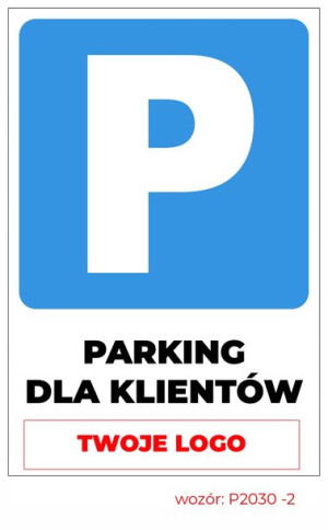 Tablica 30x40 PARKING personalizacja dowolny tekst
