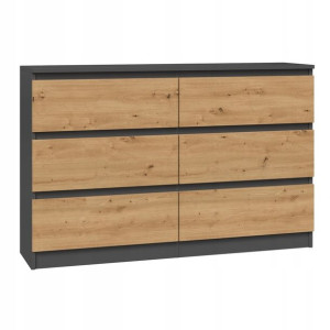 Komoda Do Salonu M-6 120 Antracyt-artisan Top