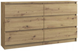Komoda Szafka Do Salonu M-6 140 Dąb Artisan Top