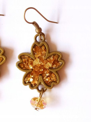 Kolczyki z żywicy epoksydowej - handmade Clogers
