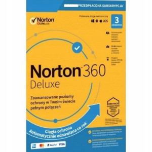 NORTON 360 DELUXE 3 PC 6 miesięcy + Secure VPN