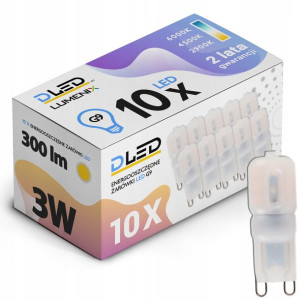 10x Żarówka LED G9 SMD 3W ściemnialna 230V ZIMNY