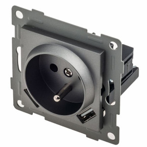 Gniazdko do ramek 230V z BOLCEM 2x USB - PREMIUM