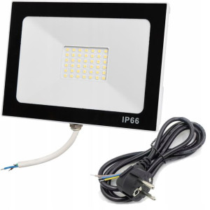 Halogen Naświetlacz LED 20W 2200lm NEUTRALNA + KABEL