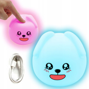Lampka Nocna Dla Dzieci Silikon Piesek Led Rgb