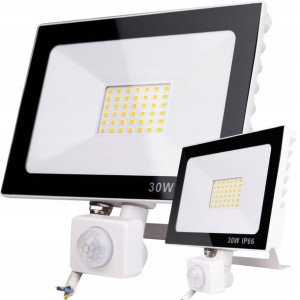 Naświetlacz LED 3300lm 30W CZUJNIK RUCHU CIEPŁA