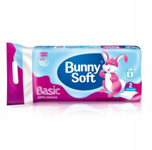 BUNNY SOFT Papier toaletowy 2 warstwy 8 szt.