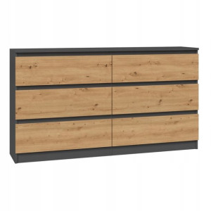 Komoda Do Salonu M-6 140 Antracyt-artisan Top