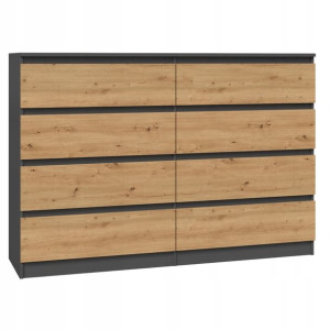 Komoda Do Salonu M-8 140 Antracyt-artisan Top