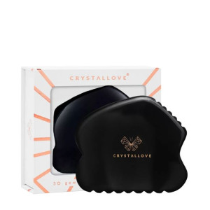 CRYSTALLOVE Black obsidian contour gua sha