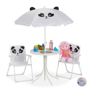 Meble ogrodowe dla dzieci Panda 2 x krzesło + stolik