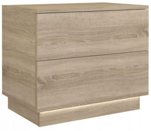Szafka nocna stolik SEL dąb sonoma + LED TOP