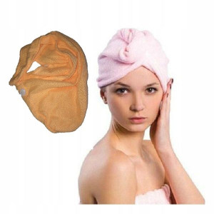 Turban na głowę EUROBATT mikrofibra żółty