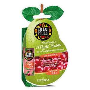 TUTTI FRUTTI GRUSZKA & ŻURAWINA Nawilżający Multi Balm do ust