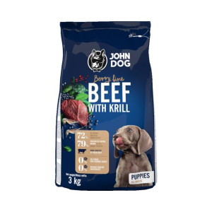 JohnDog BERRY JUNIOR Wołowina z Krylem 3kg