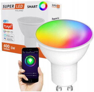 Żarówka LED GU10 SMART 5W RGB WW CW Wi-Fi TUYA