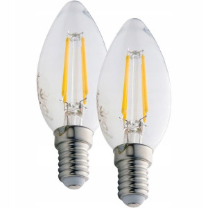 2x Żarówka E14 Led Filament 8w Ciepła Świeczka