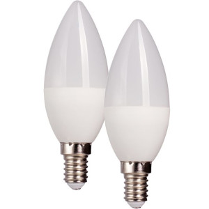 2x Żarówka LED E14 858lm 8W świeczka CCD ZIMNA