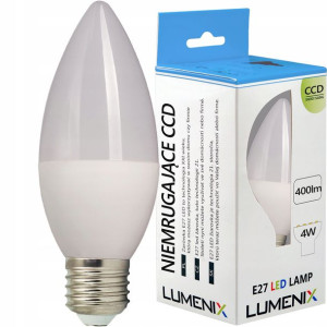 Żarówka LED E27 750lm 8W ŚWIECZKA NEUTRALNA