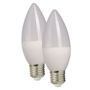 2x Żarówka LED E27 750lm 8W ŚWIECZKA CIEPŁA