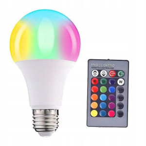 Żarówka Led E27 10w Ccd Rgbw Zimna Disco + Pilot