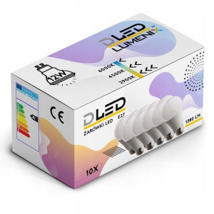 10x Żarówka LED E27 1380lm 12W CCD CIEPŁA