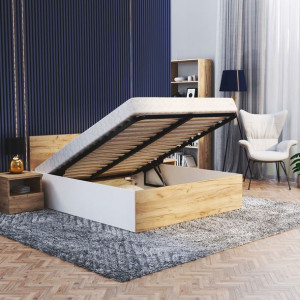 Łóżko 120x200 stelaż metalowy + materac PANAMA MM