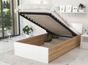 Łóżko 90x200 stelaż metalowy + materac PANAMA MM