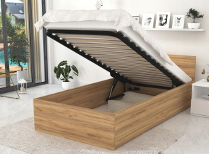 Łóżko 90x200 stelaż metalowy + materac PANAMA MM