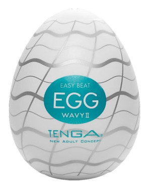 Jajko masturbacyjne Tenga Wavy 2. Niepowtarzalna struktura wewnętrzna.