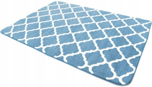 Dywan 3d Plusz 120x170 Norweski Clover Blue White