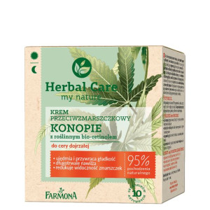 HERBAL CARE Krem przeciwzmarszczkowy  Konopie z roślinnym bio-retinolem