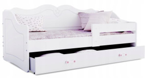 Łóżko dziecięce 160x80 biel + materac LILI